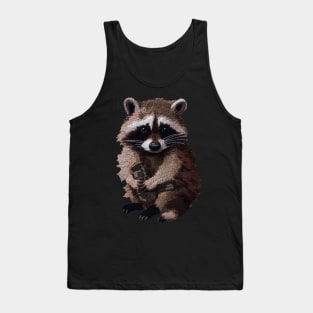 Knitted raccoon Tank Top